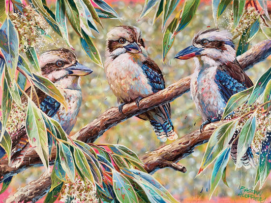 Three Kookaburras - Giclée Print