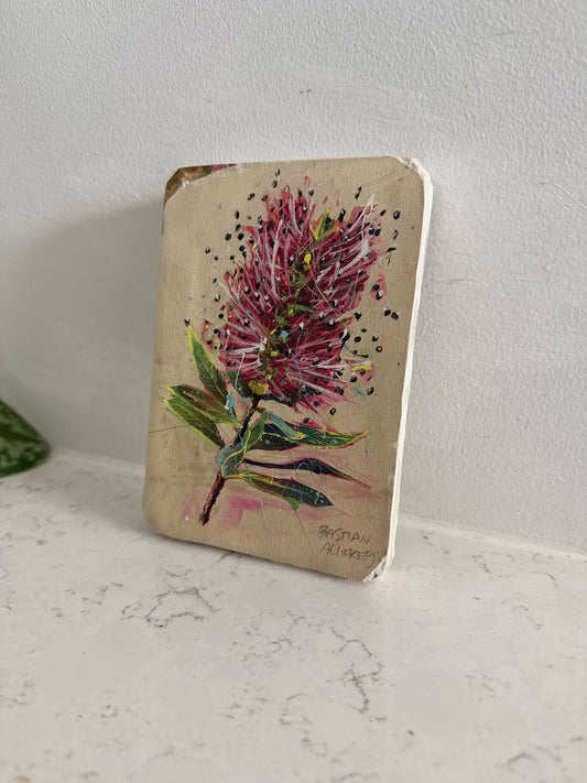 Callistemon - Hand Embellished Tile