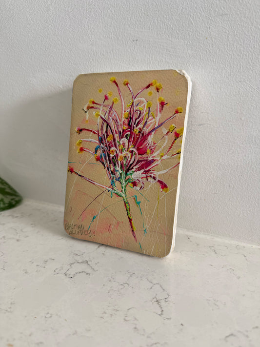Grevillea - Hand Embellished Tile