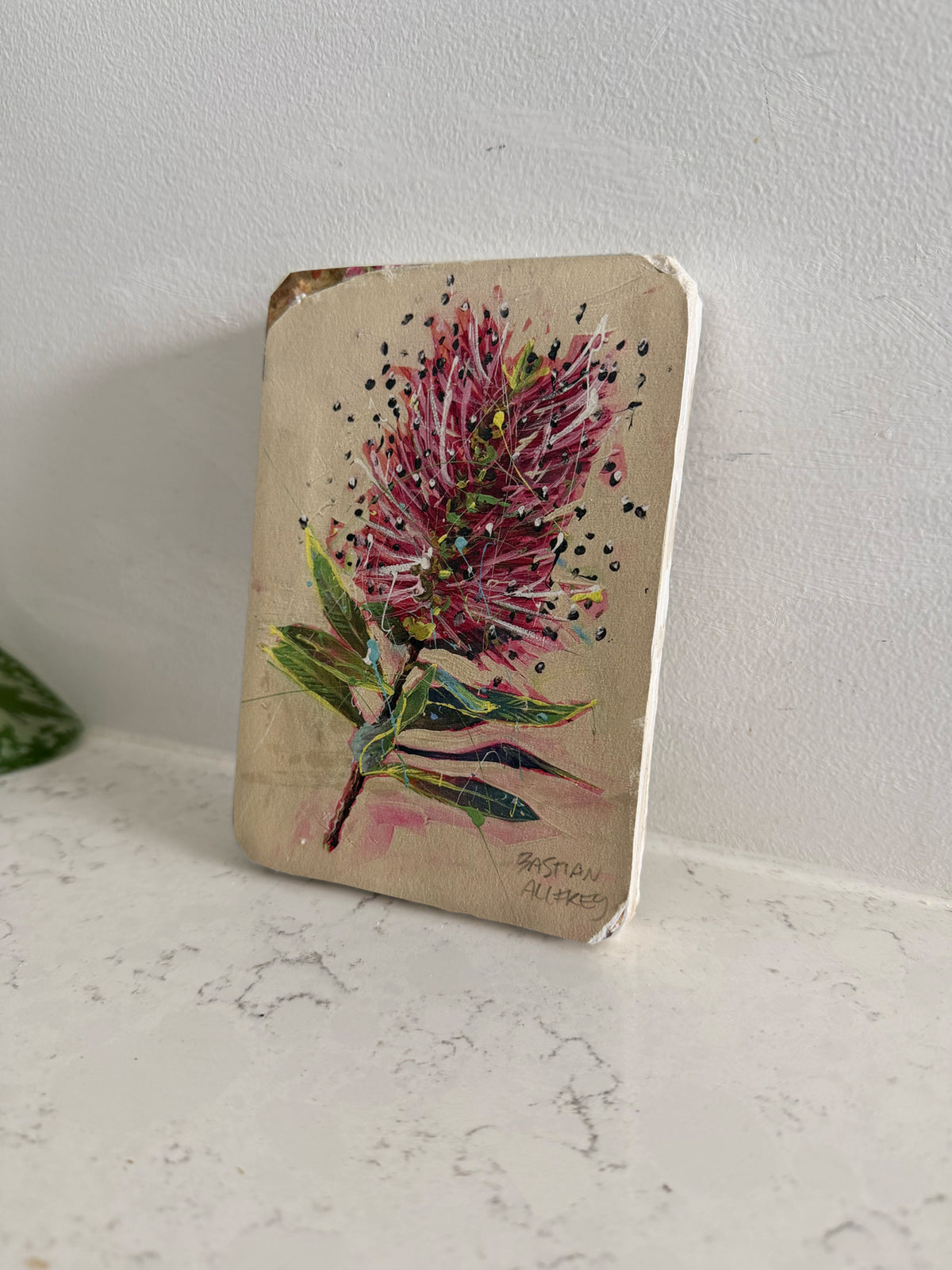 Callistemon - Hand Embellished Tile