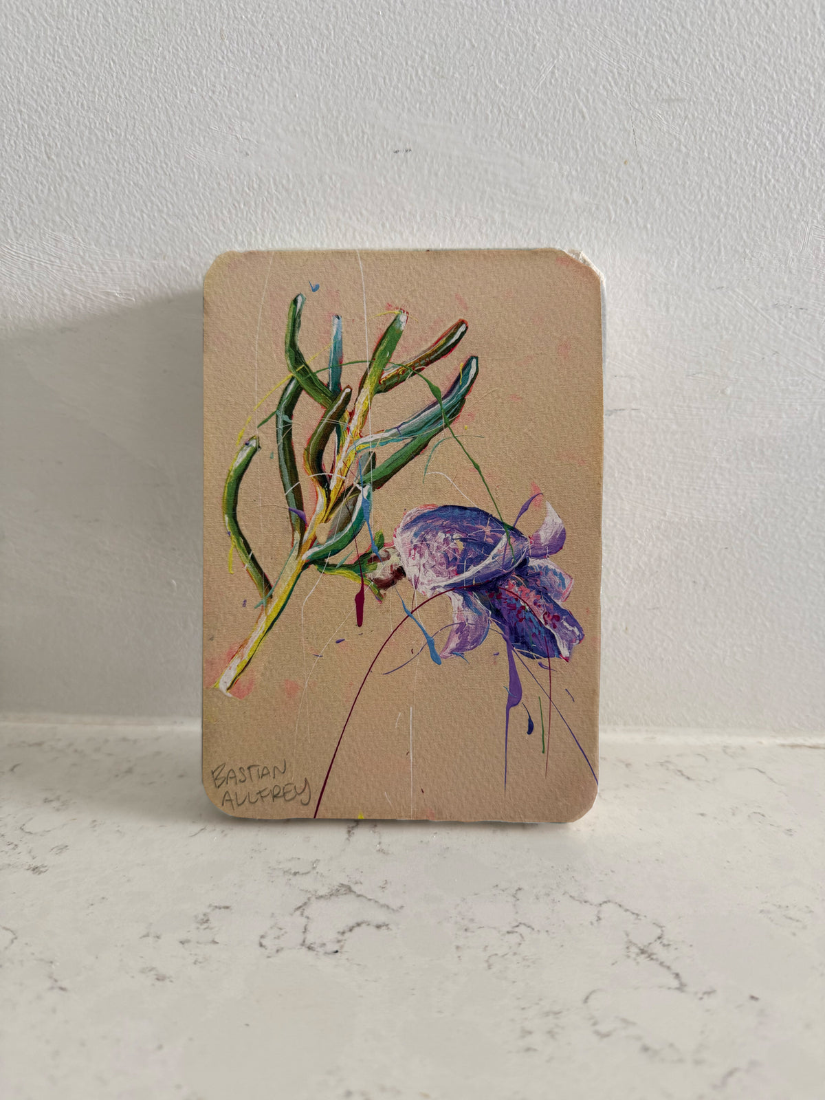 Eremophila - Hand Embellished Tile