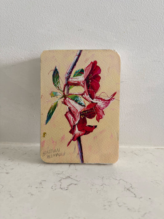 Rhododendron - Hand Embellished Tile