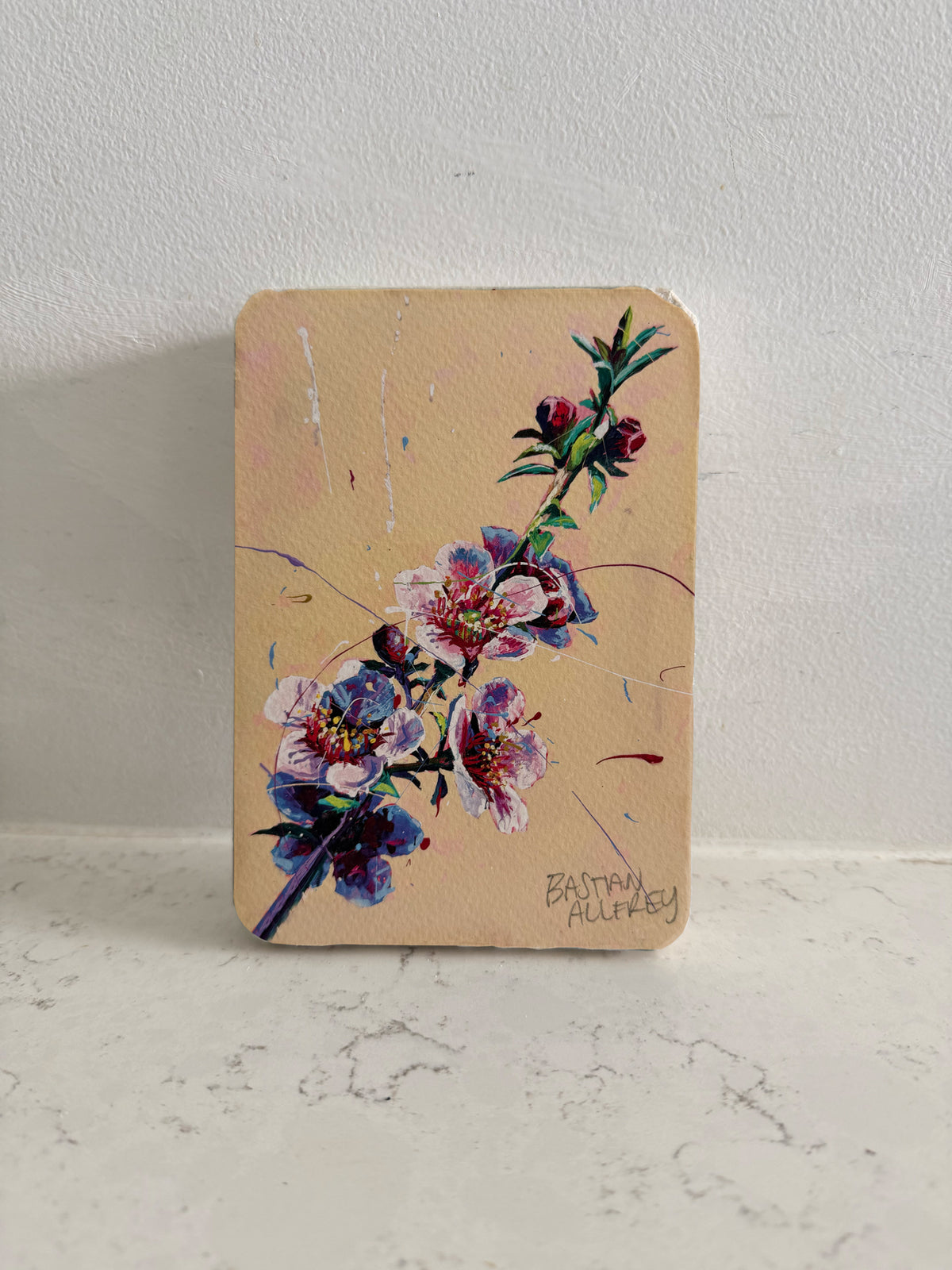 Tea tree - Hand Embellished Tile