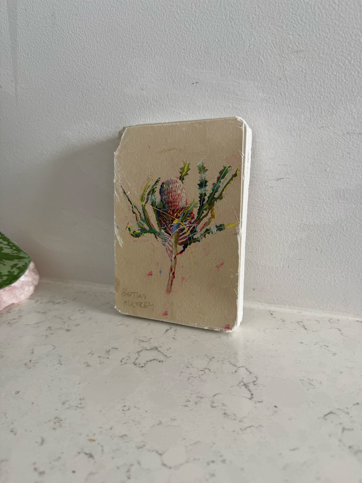 Banksia - Hand Embellished Tile