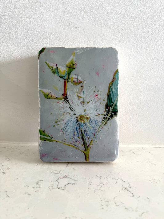 Eucalyptus #5 - Hand Embellished Tile