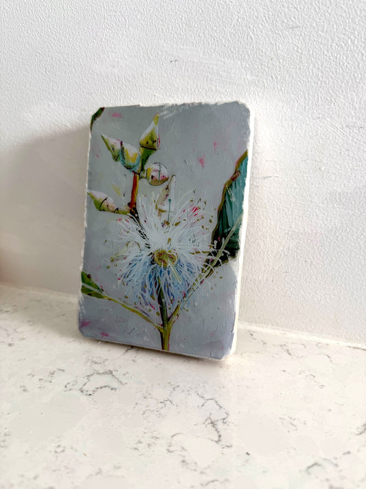 Eucalyptus #5 - Hand Embellished Tile