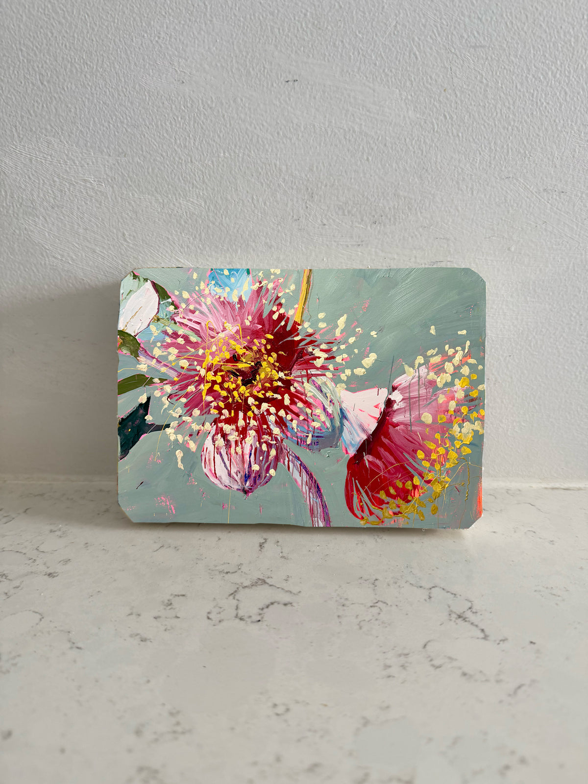 Eucalyptus #2 - Hand Embellished Tile