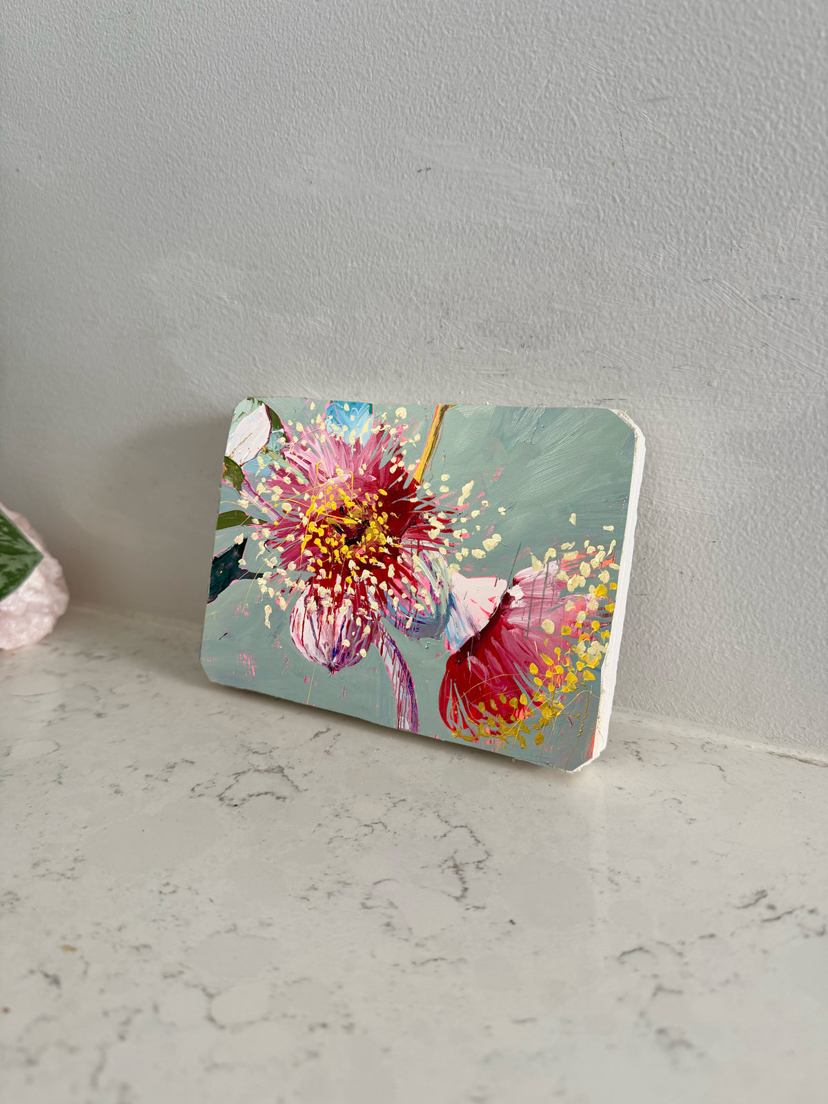 Eucalyptus #2 - Hand Embellished Tile