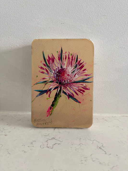 Isopogon - Hand Embellished Tile