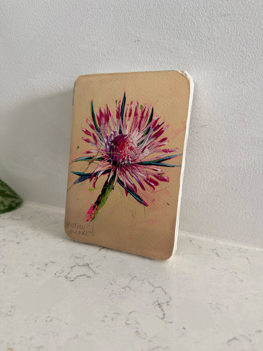 Isopogon - Hand Embellished Tile