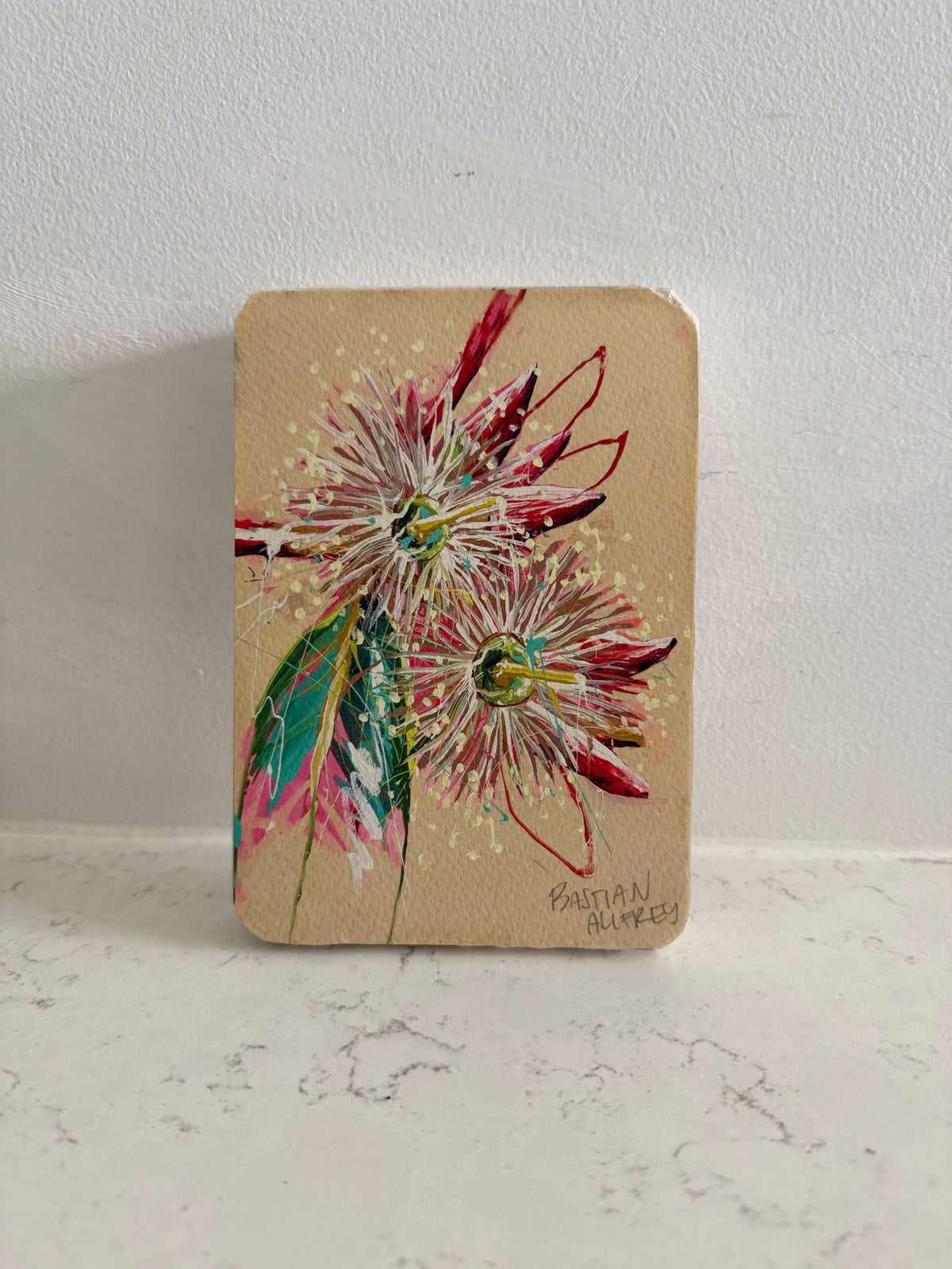 Jarrah Blossom - Hand Embellished Tile